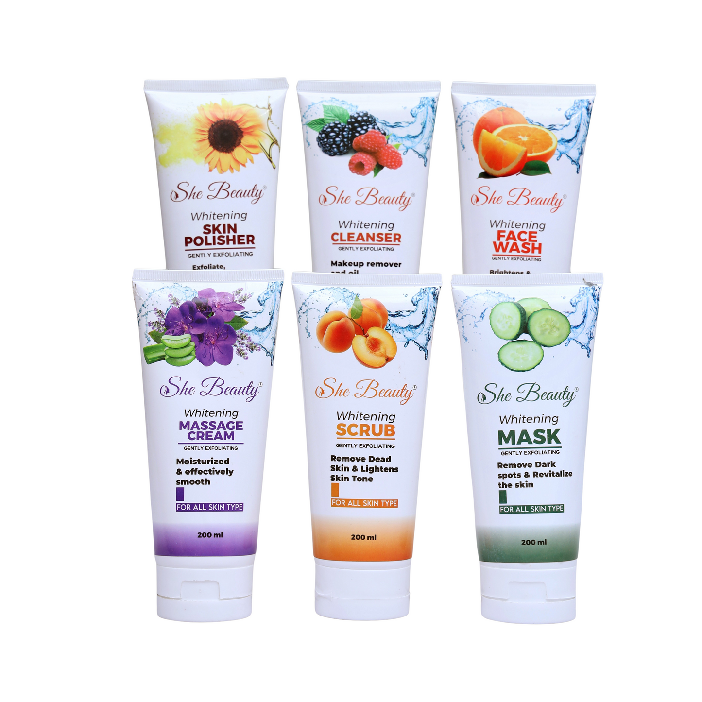 She Beauty Face Whitening Fruit Facial Kit 6in1